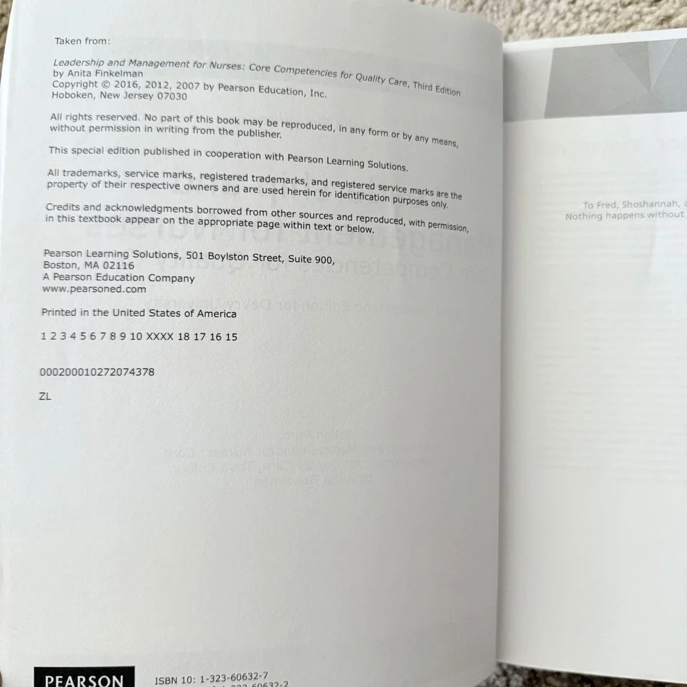 Chamberlain Txtbook Leadership Management for Nurses Core Competencies Finkelman